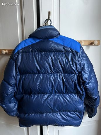 Doudoune Homme François Cogne Vintage - Taille S Bleu - Made In France Capuche - Occasion TB état