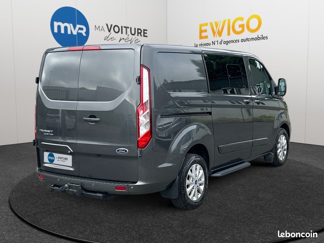 FORD TRANSIT CUSTOM CABINE APPROFONDIE 170CV BVA LIMITED 6 PLACES - CAMÉRA + ATTELAGE -PAS DE TVa (image 2)