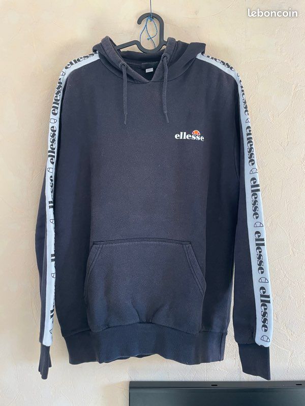 Sweat zippé Ellesse noir capuche taille M - Vêtements