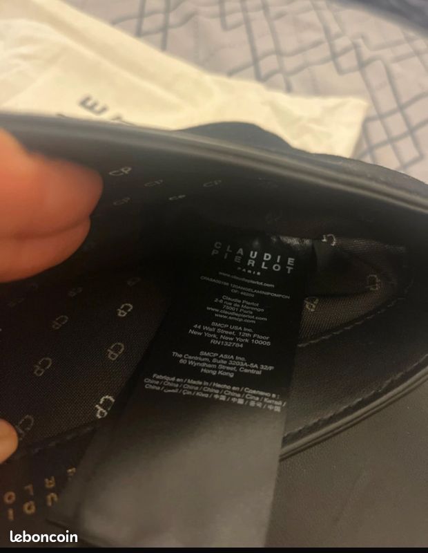 Sac Claudie Pierlot cuir suédé noir neuf (image 6)