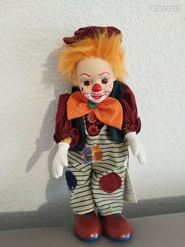 Automate Musical Clown En Porcelaine - Objet De Décoration Vintage Occasion