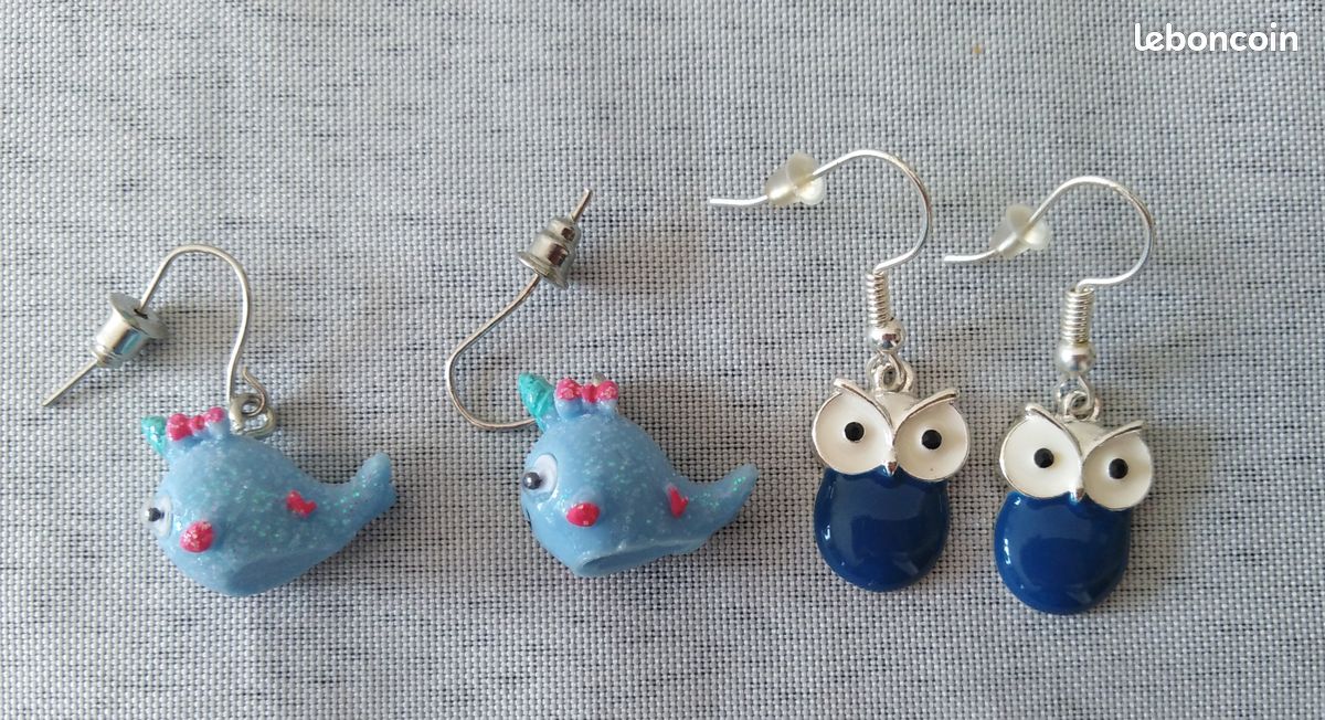 Lot de 2 paires de boucles d'oreille (image 1)