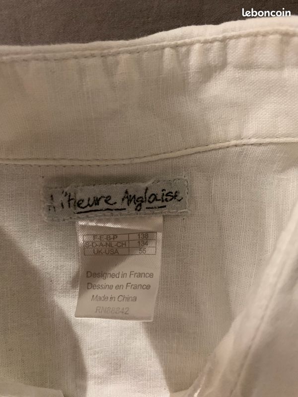 Chemise en lin 9-10 ans (image 3)