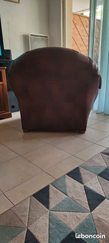 Fauteuil cuir "havane" (image 3)