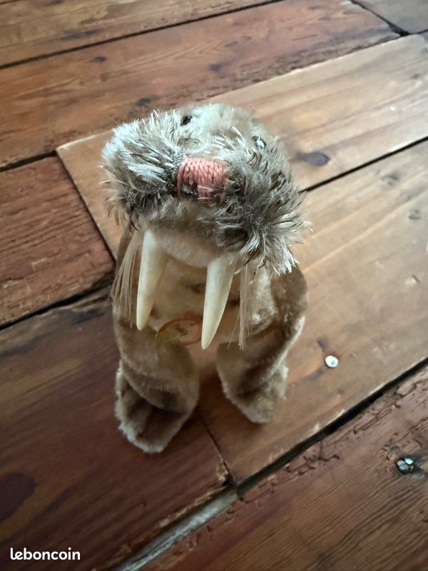 Peluche rigide très ancienne Morse Paddy Steiff 14cm collection vintage (image 2)