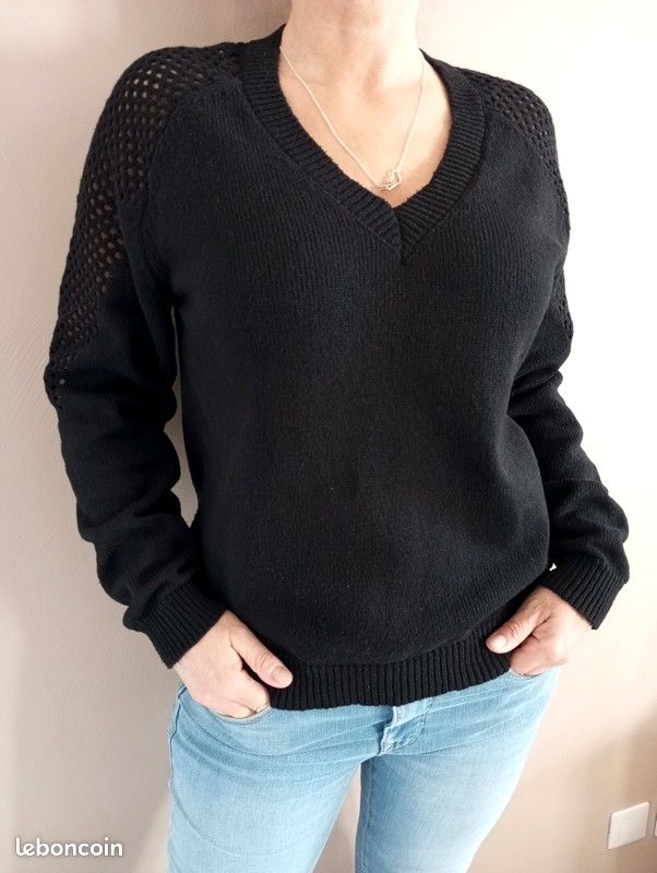 DIERAN Pull En Tricot Côtelé à Col Haut Et épaules Tombantes