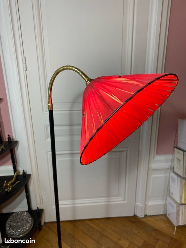 Lampadaire liseuse métal et laiton vintage 60’ (image 1)