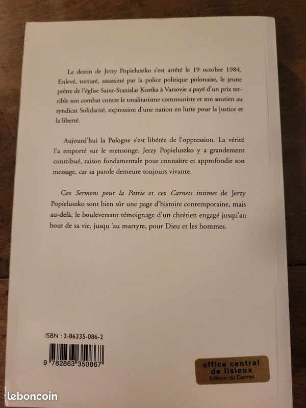 Jerzy Popieluszko - Sermons pour la Patrie & Carnets intimes (image 2)