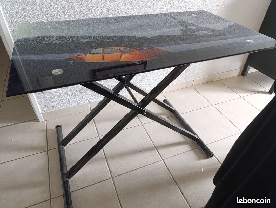 Table basse avec plateau en verre (image 3)