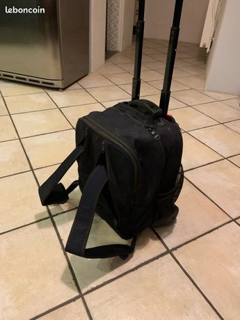Sac à dos cabine en nylon à roulettes Noir | France