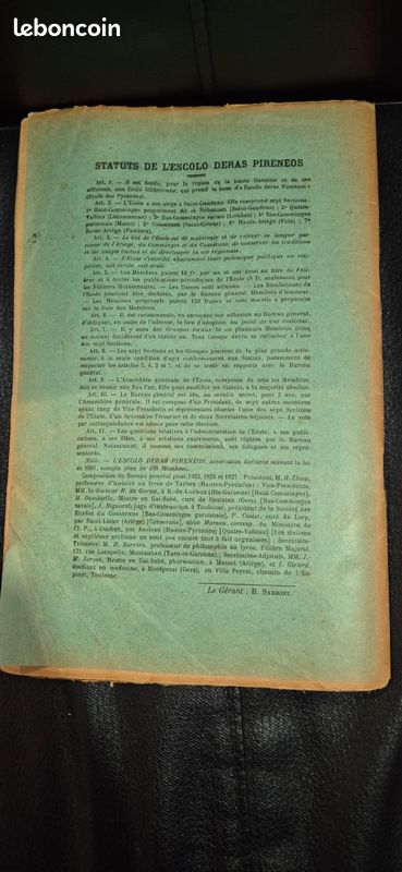 Livre Revue Occitane Rare : Era Bouts dera Mountanho (image 2)