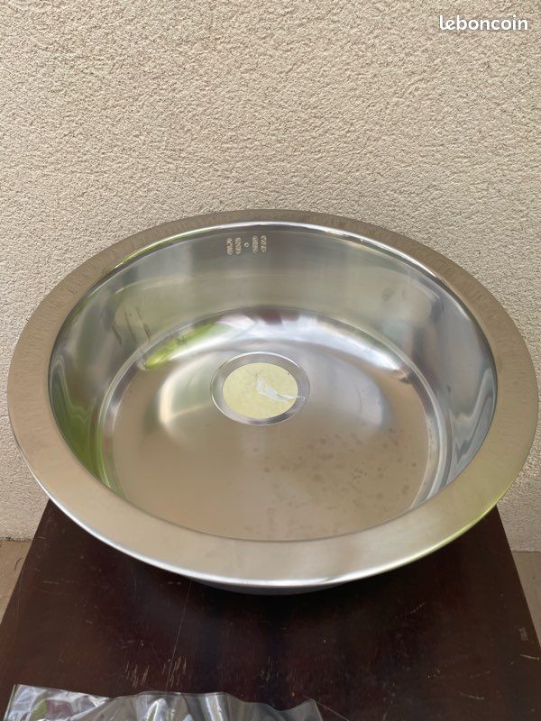 Évier inox rond 450x14 (image 10)