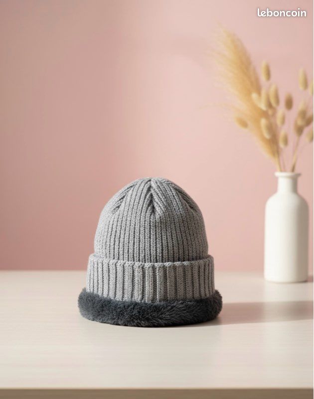Bonnet D'hiver Polaire Faera - Taille Unique Homme/femme - Doublure Thermique - Couleur Anthracite - Fabriqué En UE