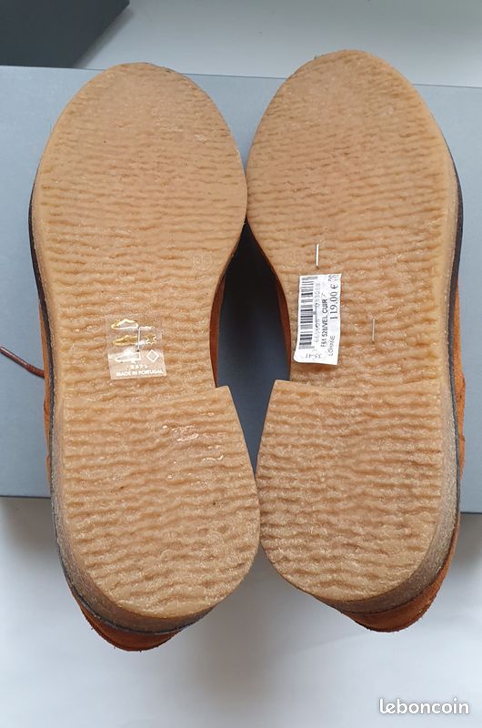 Derbies cuir velours tabac MINELLI 36 LM75 (image 7)
