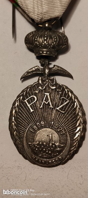 Médaille de la Guerre du Rif Marocain (image 2)