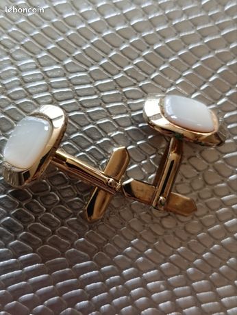 Boutons de manchette JOURDAN Acier Nacre Blanc - 61870152757R00