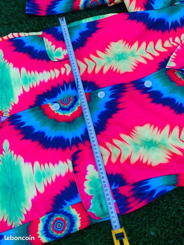 Veste de costume déguisement tie-dye années 70. Hippie - Taille L (image 6)