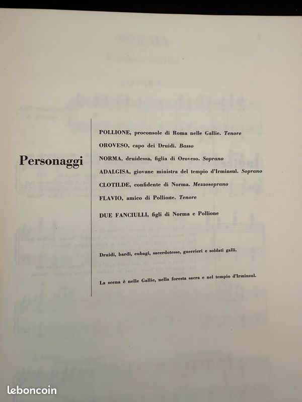 Partition Bellini Norma vintage (image 7)