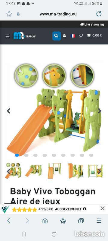 Tobogan balançoire enfant Jeux Jouets
