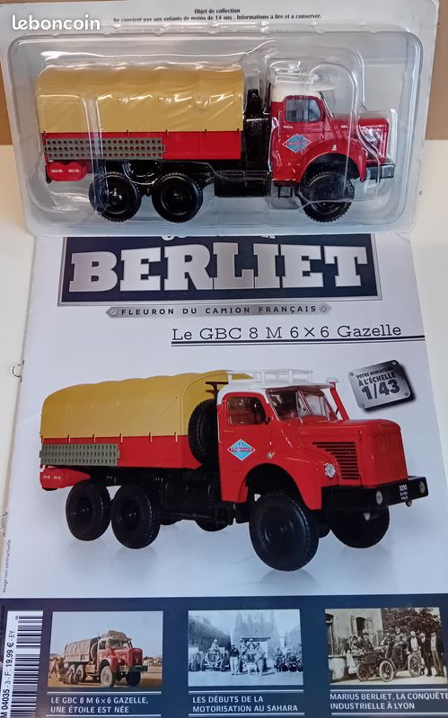 Modèle Réduit IXO 1/43 - Berliet GBC 8 M 6x6 Autocar Saharien - Neuf