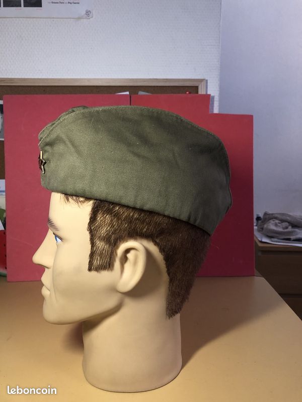 Calot (pilotka) Soviétique Armée Rouge URSS Taille 56 - Coton Vert, Neuf Sans étiquettes