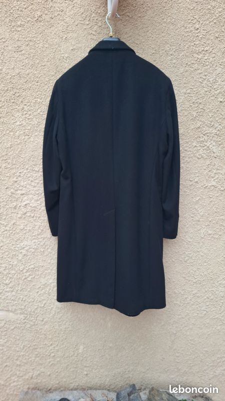 Manteau long homme Daniel Hechter Paris – 100 % laine vierge – noir – T48 (image 4)