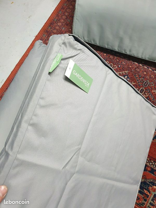 Coussins gris assise et dossier NEUF (image 4)