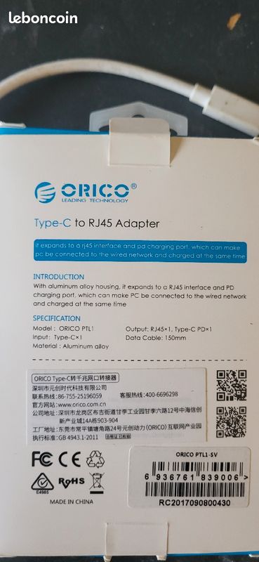 Adaptateur USB-C vers RJ45 (image 4)