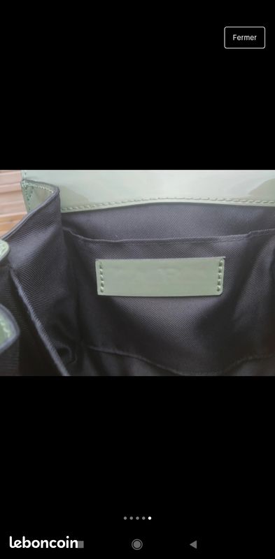 Sac vernis kaki vintage Zara (image 5)