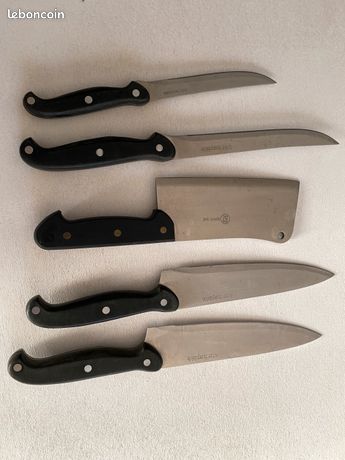 Couteau De Boucher Ancien – Forgeron Américain – Manche Bois – 12 Pouces