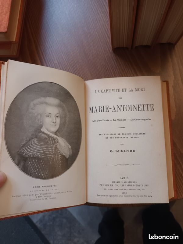 Lot de 6 livres anciens, de G. Lenotre, édition 1906 (image 2)