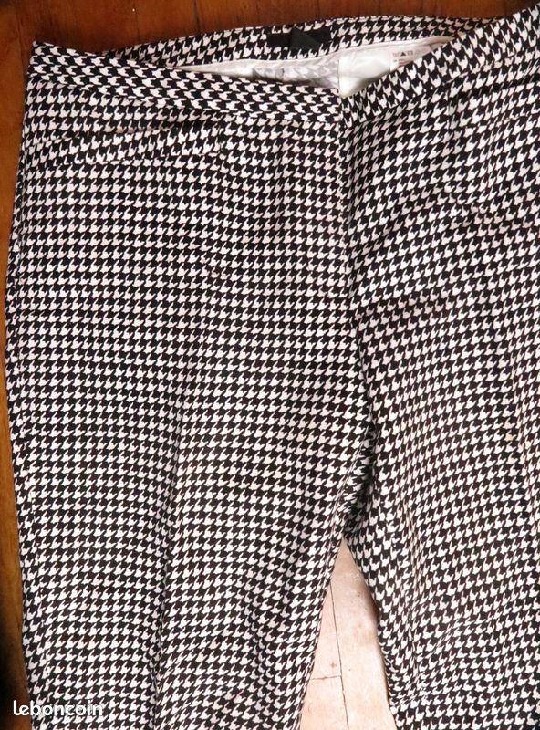 Pantalon pied de poule H&M NEUF T44 (image 2)