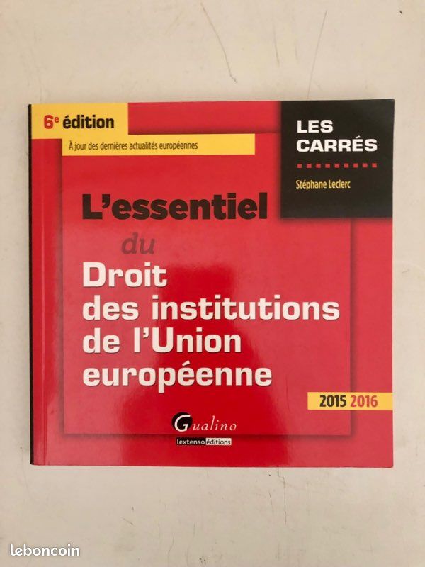 Manuel droit de l’Union européenne (image 1)