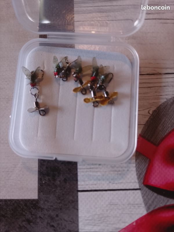Hélices De Pêche - Crochets Mouche Paillettes - Multicolore - Lot De 6 - Neuf