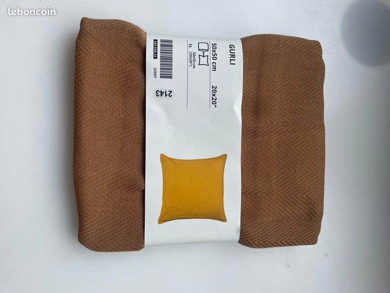 Housse à coussin marron 50 X 50 cm IKEA (image 1)
