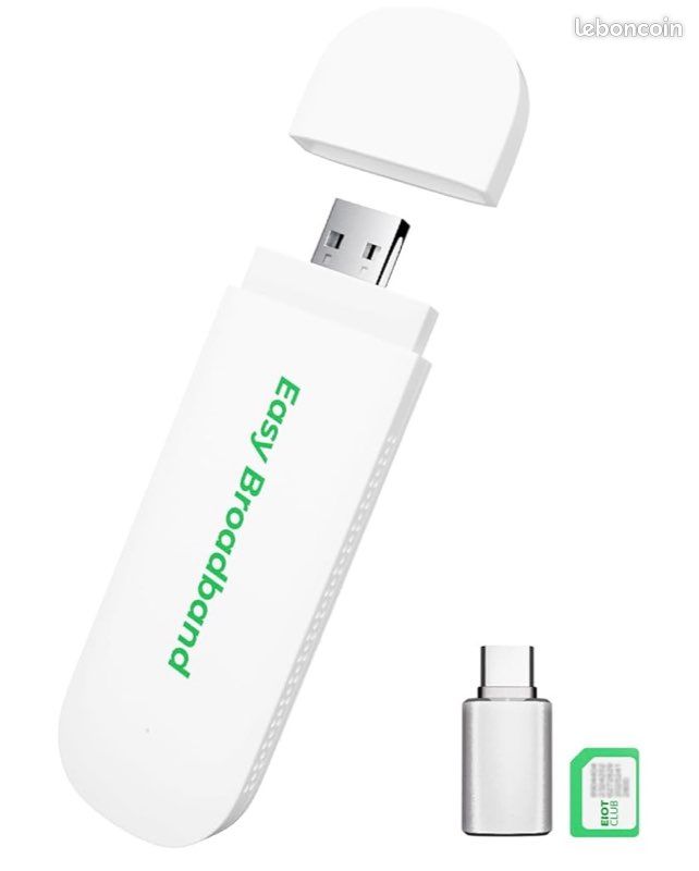 #299 Clé 4G LTE EIOTCLUB avec Wi-FI 6 (SIM Incluse), Modem Wi-FI USB A & C, 150 Mbit/s, Connexion LTE Plug & Play, Point D'accès Mobile pour PC/Tablette/Voyage/Travail, Uniquement avec SIM EIOTCLUB (image 8)