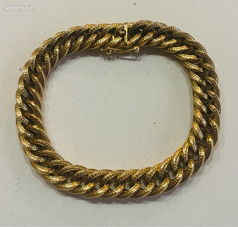 Gourmette Bracelet Vintage Murat Plaquée Or - Ancien Modèle, Occasion