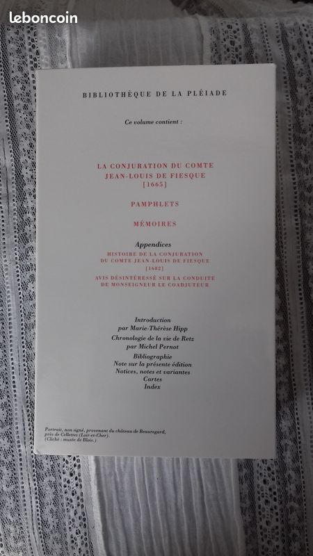 CARDINAL DE RETZ OEUVRES Editions Gallimard Collection : Bibliothèque de la Pléiade (image 2)