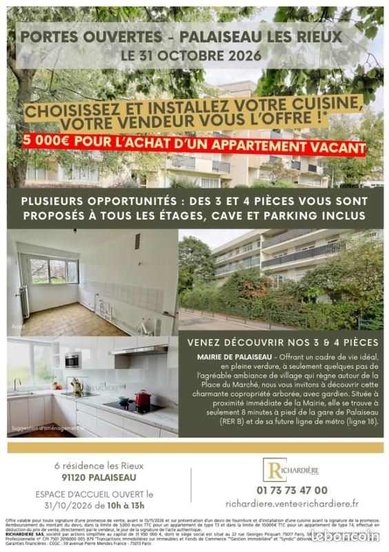 Appartement 4 pièces 75 m² · à Palaiseau · 75 m² · 229 000 €