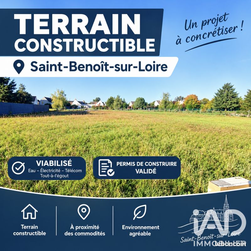 Terrain 668 m² · à Saint-Benoît-sur-Loire · 668 m² · 44 999 €