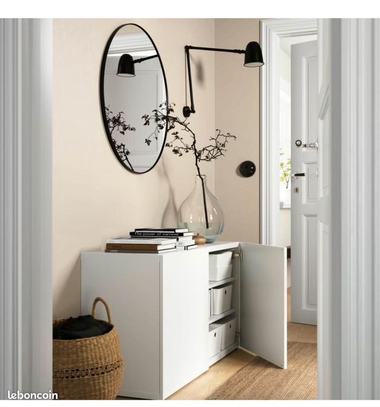 LAPPVIKEN Porte, blanc, 60x64 cm avec charnières (image 2)