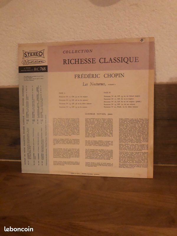 Disque vinyle 33 tours (LP) Frédéric Chopin – Les Nocturnes, volume 2 (image 2)