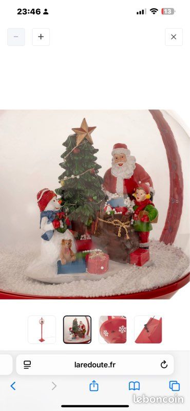 Lampadaire De Noël Musical 150 Cm Avec Boîte Aux Lettres Lumineuse - Décoration Intérieur/extérieur, Commande Vocale, Flocons De Neige, Rouge