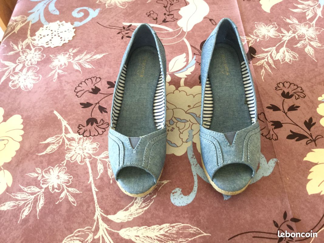 Chaussures femme taille 37 jean bleu clair marque sonoma (image 3)