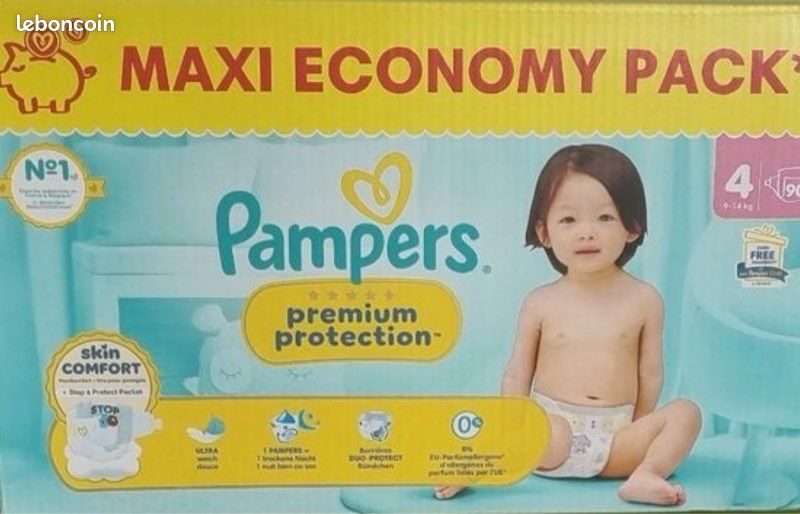 Pampers protection premium taille 4 90 couches (image 1)