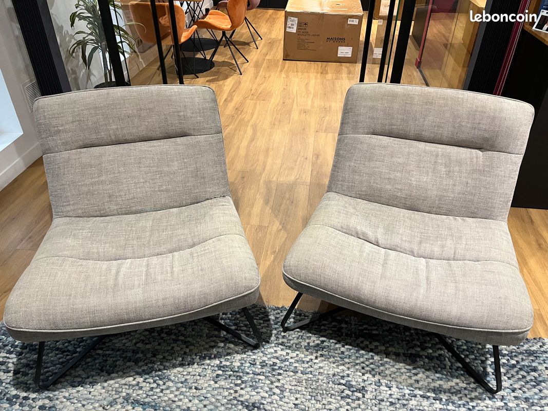 Lot de 2 fauteuils design La Redoute – très bon état (image 1)