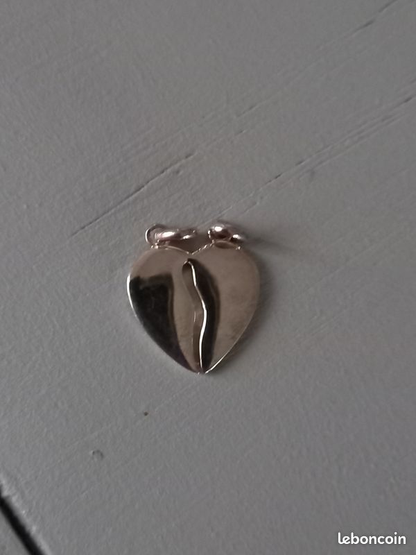 Pendentif argent coeur séparable (image 2)