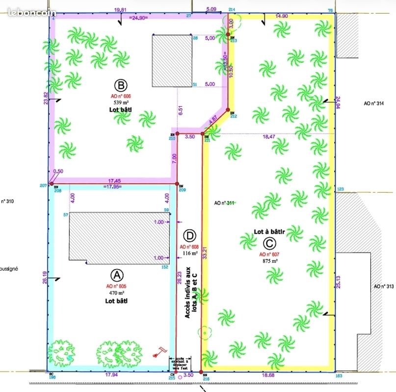 Terrain 875 m² · à Jullouville · 875 m² · 326 000 €