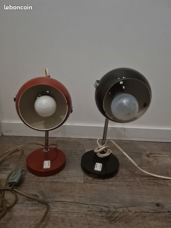 Lot de 2 lampes eyeball spaceage (image 2)