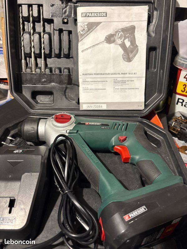 PARKSIDE MARTEAU PERFORATEUR 20V sans Fil avec SDS-Plus PABH 20-Li C3